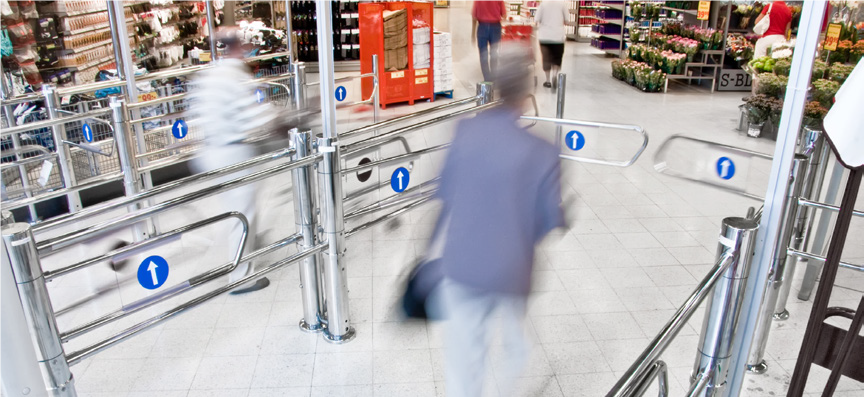 Portillon magasin et solutions de guidage  Direct