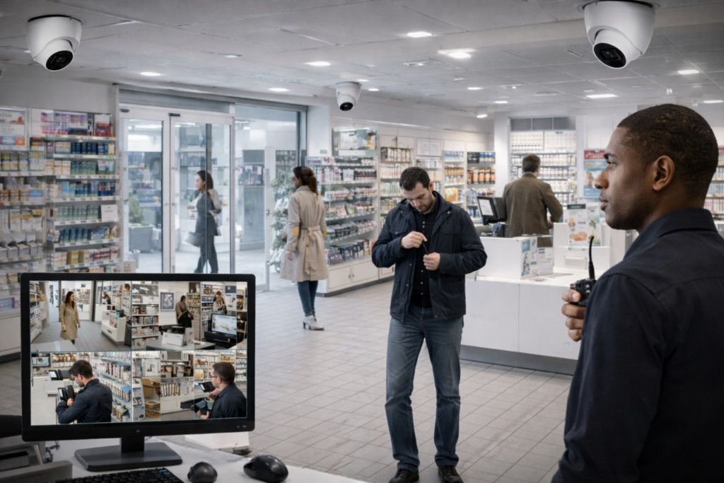 Alarme, vidéosurveillance & antivol pour pharmacie & optique